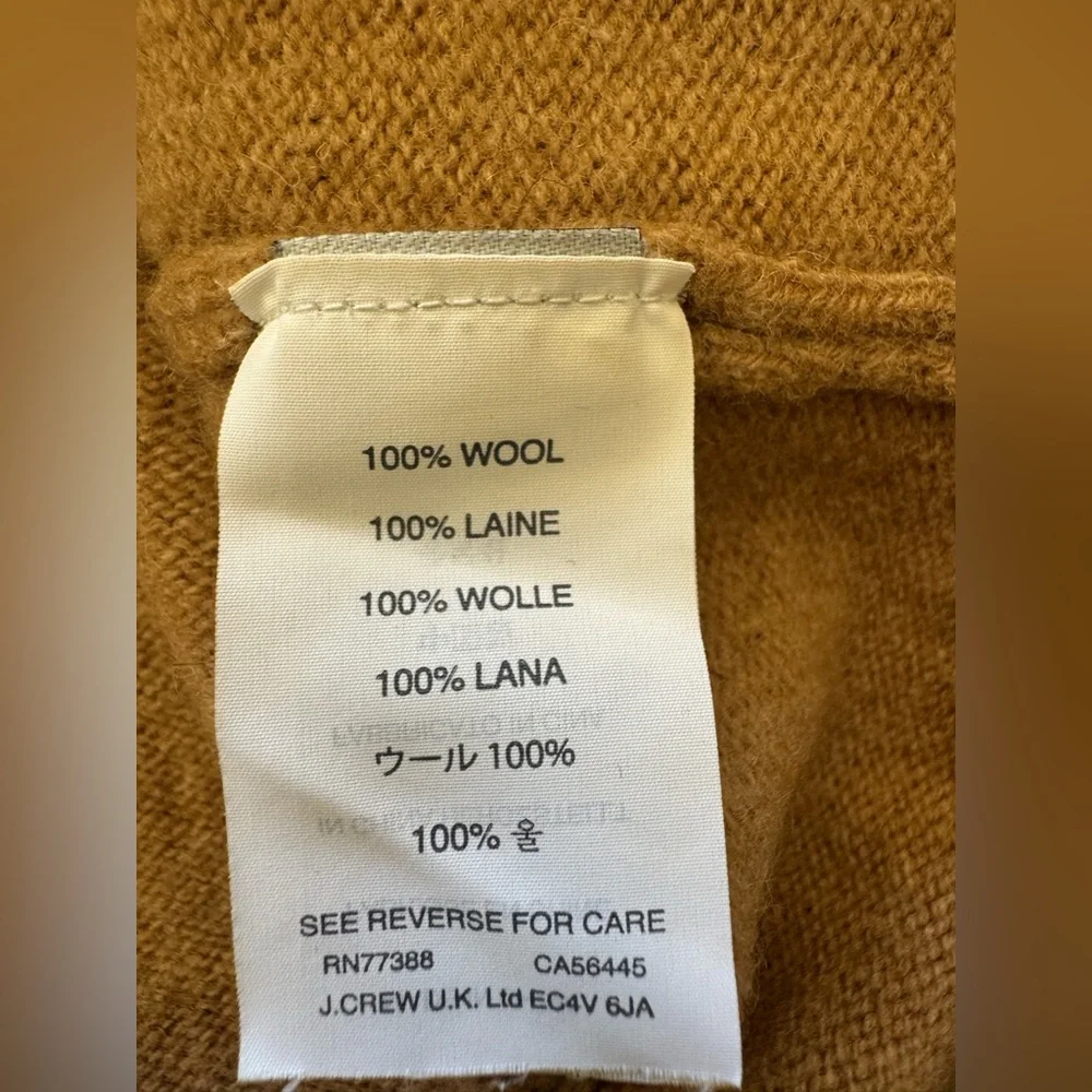 J.Crew 100% wool crew neck long sleeve tan sweater‎ women’s M - Picture 4 of 4